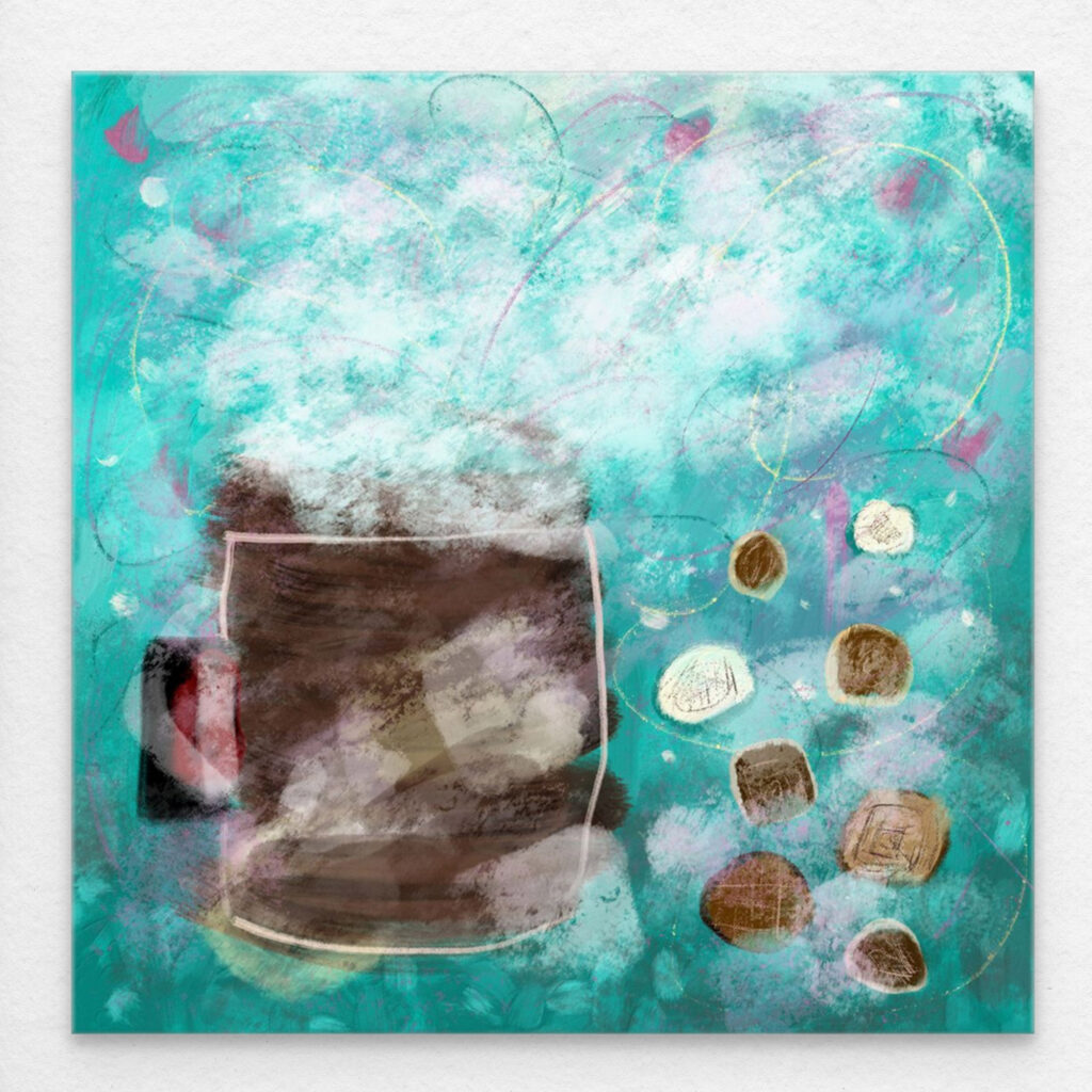 A paper print of After The Kids Go To Bed is on the white background.