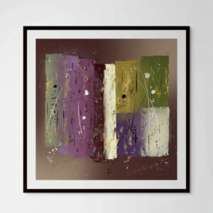 Close-up of the "You Are Not Alone" fine art paper print in a black matted glass frame, highlighting the textured surface and subtle details of the artwork.