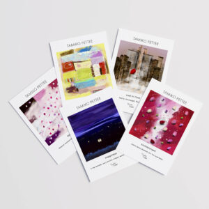 A set of five premium art postcards - Enchantment, Happiness, Sakura, Nostalgic Summer and Lost In Time.